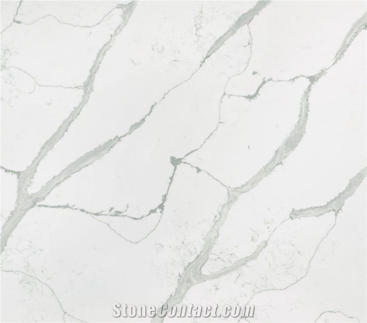 Hot Sell Calacatta White Artificial Quartz Slab