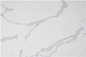 Hot Sell Calacatta White Quartz Slab Engineered For Wall
