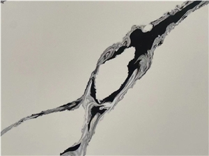 Hot Sell Panda White Calacatta White Quartz Slab