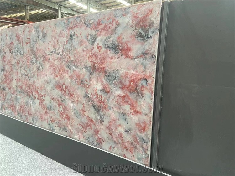 Hot Sell Rosa Pink Grey Gray Calacatta Quartz Slab Stone