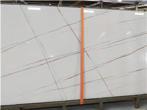 Laurent White Golden Lines 12Mm Sintered Stone Slabs