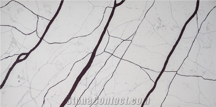 Line Tree Veins Quartz Slab Stone For Wall Hotel