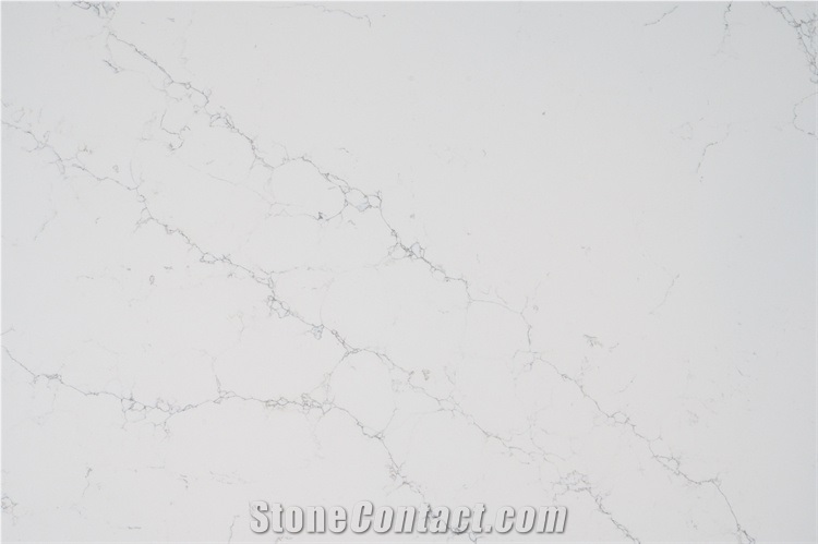 Man Made Engineered Stone Artificial Calacatta Quartz Slab
