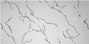Man Made Stone Artificial Calacatta Quartz  Black Slab