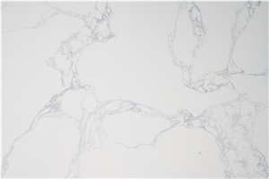 Man Made Stone Artificial Calacatta Quartz Slab Light Veins
