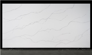 New White  Grey Calacatta Quartz Stone Slab