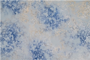 Nonopaque Artificial Quartz Slab Engineered Purple Stone