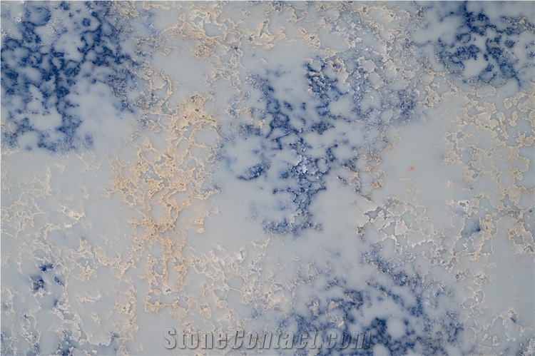 Nonopaque Artificial Quartz Slab Engineered Purple Stone