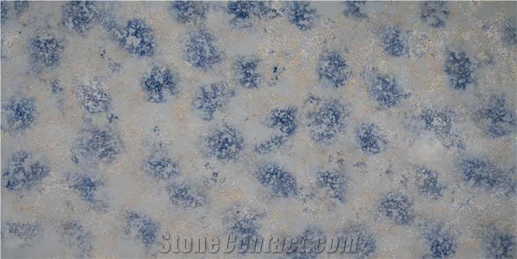Nonopaque Artificial Quartz Slab Engineered Purple Stone