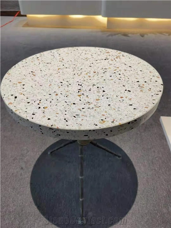 Slab Floor Cladding Console Terrazzo Stone