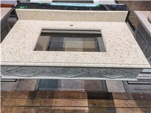 Slab Floor Cladding Console Terrazzo Stone