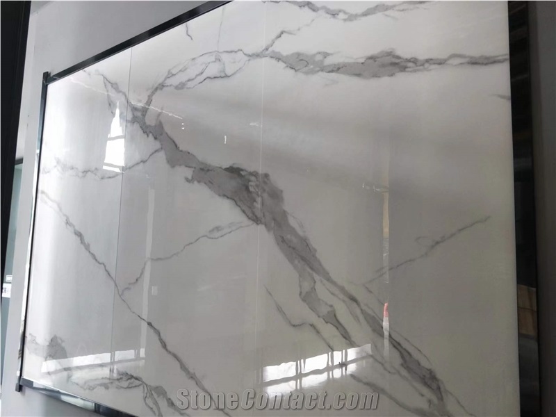 Statuario Marble Look Sintered Stone Slabs
