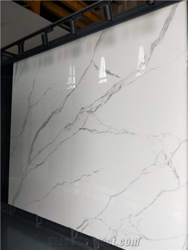 Statuario Marble Look Sintered Stone Slabs