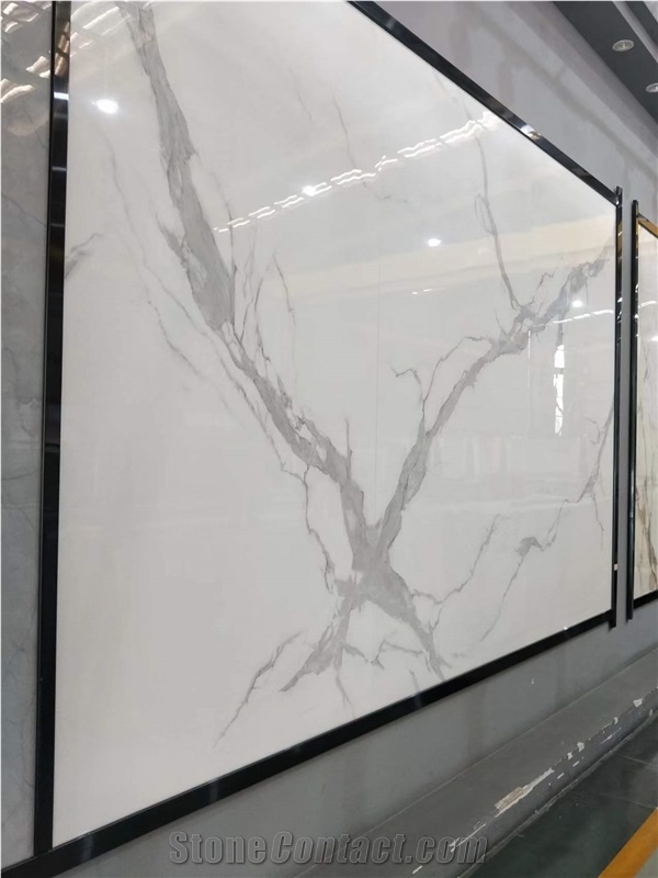 Statuario Marble Look Sintered Stone Slabs