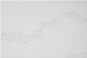 White Calacatta Quartz Slab Artificial Stone White Color