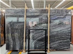 Ancient Wood With Silver Wave Veins Natural Marble Stone