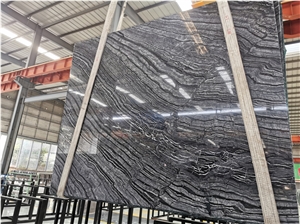 Ancient Wood With Silver Wave Veins Natural Marble Stone
