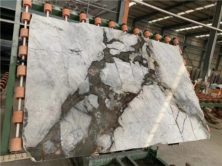 Big Natural Stone Grey With Black Veins Marble Slab