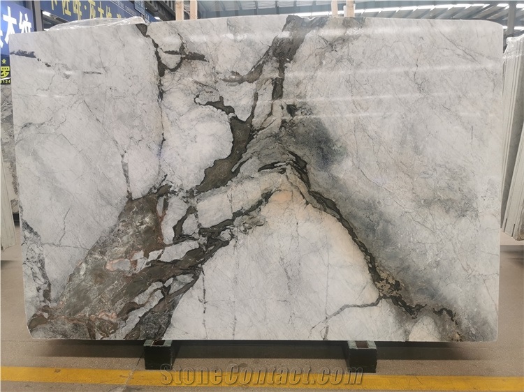 Big Natural Stone Grey With Black Veins Marble Slab