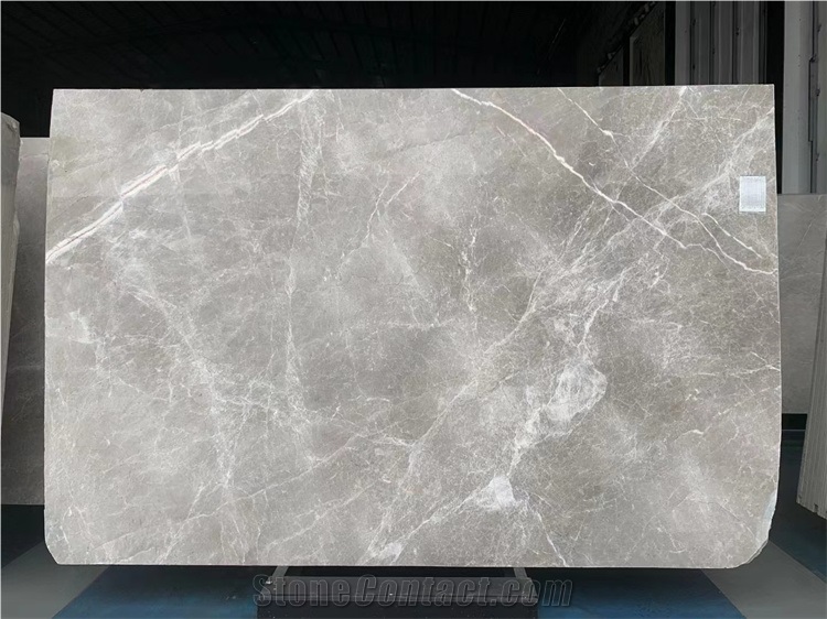 Polished Big Blue Background Grey Marble Stone Slab