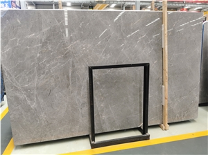 Polished Big Blue Background Grey Marble Stone Slab