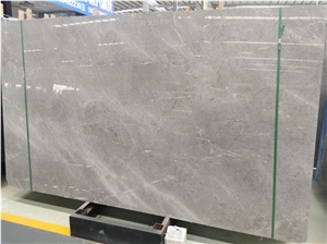 Polished Big Blue Background Grey Marble Stone Slab