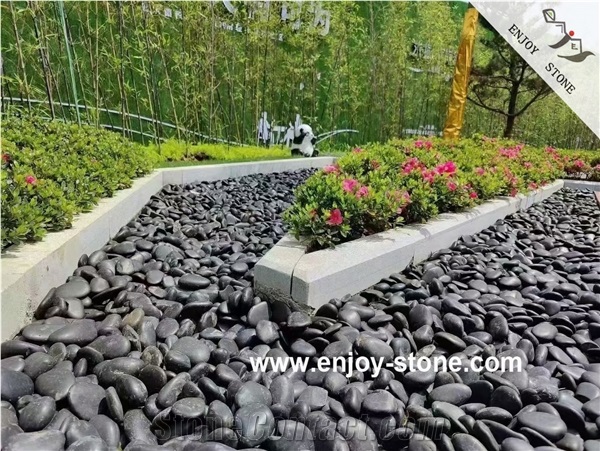 Black Pebble, River Stone, Garden Decor, Landscaping Stone