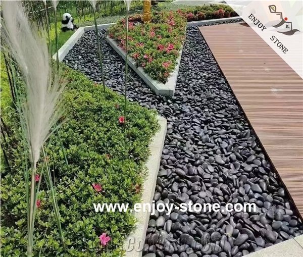 Black Pebble, River Stone, Garden Decor, Landscaping Stone