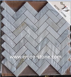 Calacatta Gold Marble/Honed/Herringbone Mosaic/Wall Mosaic