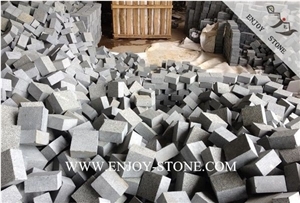 G612 Olive Green,Bush Hammered Split,Cubes,Cobblestone,Paver
