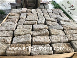 Granite Pavers/G682 Rustic Yellow/Tumbled/Cube Stone/Paving
