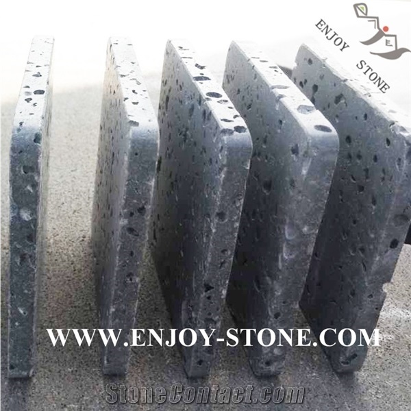 Honed Lava Stone/Basalt Glass/Drink Coaster/Cookware