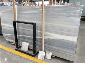 Palissandro Blue With Grey And White Wave Marble Slabs