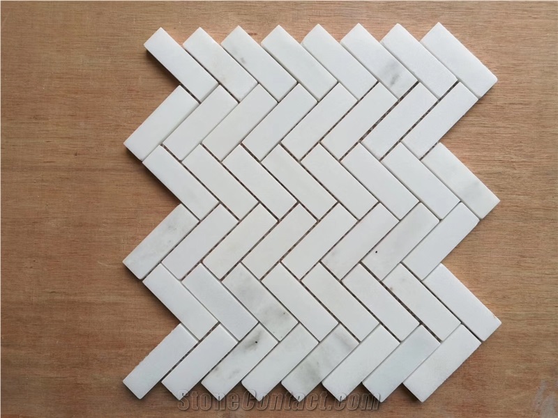 Casablanca Carrara - 12" X 12" Waterjet Marble Lantern Mosaic Tile