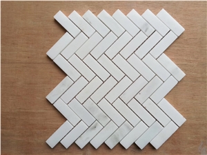 Casablanca Carrara - 12" X 12" Waterjet Marble Lantern Mosaic Tile