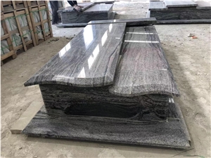 Landscape Grey Granite Headstone