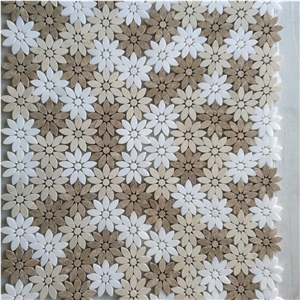 Sago & Crystal White & Light Brown Mosaic