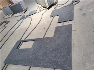 Steel Grey Granite Custom Prefab Countertop