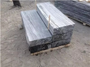 Nero Santiago Granite Stone Steps,Split Edge Steps