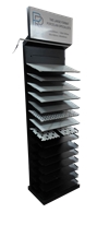 Metal Quartz Stone Dispay Tower With Light