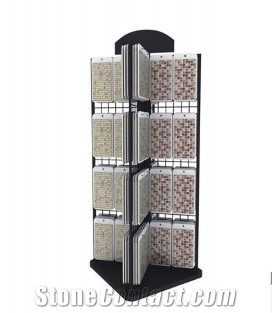 Mosaic Sample Display Rack With Rotatable Style