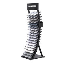 Stone Quartz Tower Metal Display Stand Rack