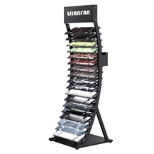 Stone Quartz Tower Metal Display Stand Rack