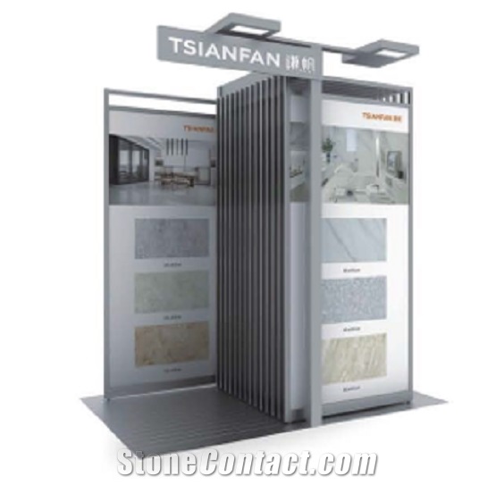 Tile Sliding Display Rack With LED Light