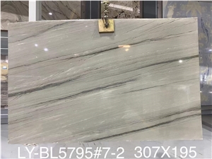 Brazil Calacatta Latte Quartzite White Polished Wall Slabs