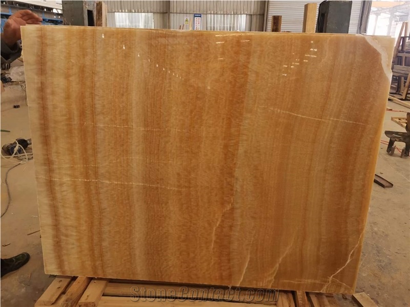 China Rosin Jade Onyx Yellow Polished Naturl Stone Column
