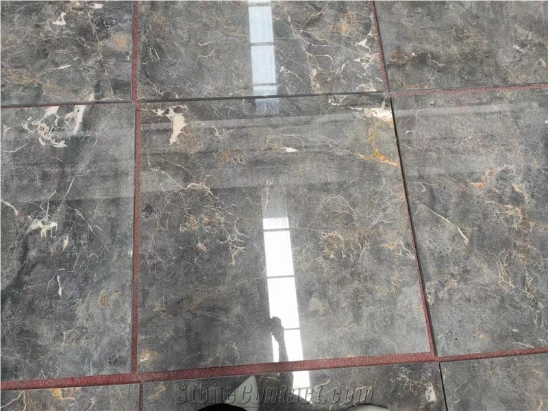 Turkey Hermes Gold Marble Polished Stair Treads
