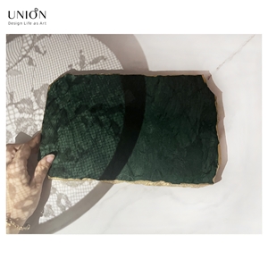 UNION DECO Golden Edges Marble Tray With Best Price