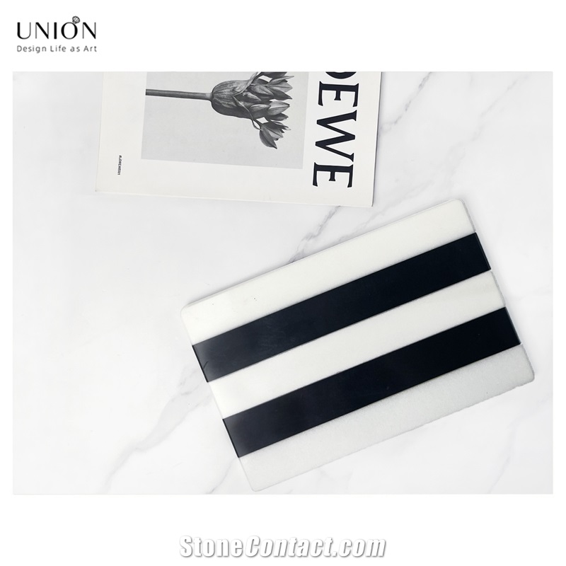 UNION DECO Marble Board Natural Stone Cutting Cheese Tray