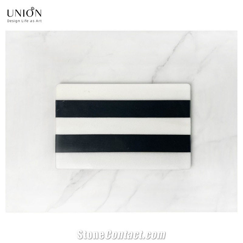 UNION DECO Marble Board Natural Stone Cutting Cheese Tray